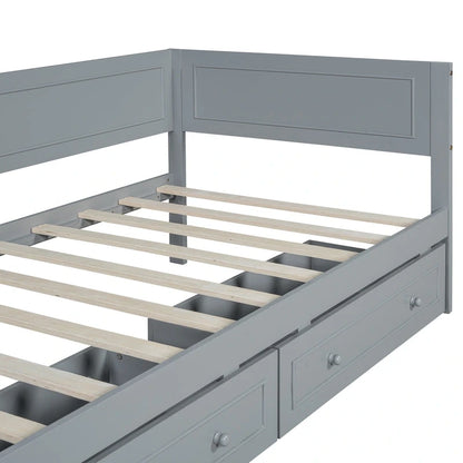 Merax Twin Size Wood Daybed with Trundle/Drawers