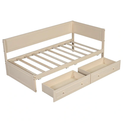 Merax Twin Size Wood Daybed with Trundle/Drawers