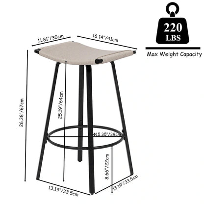 Modern Metal Fabric Chair LED