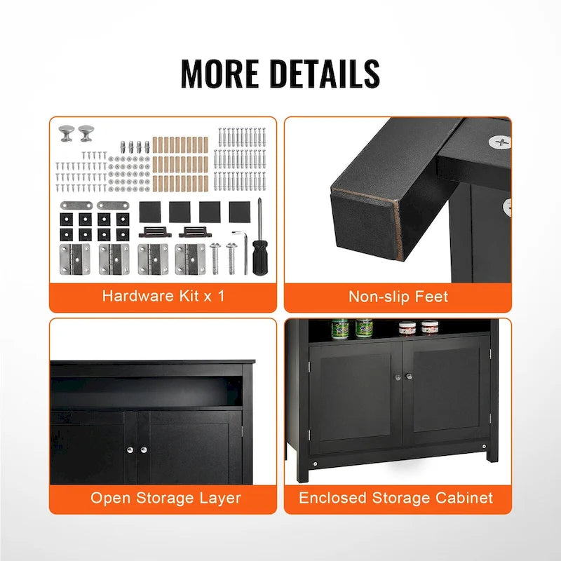 Wood Engineered Wood Cabinet with Storage