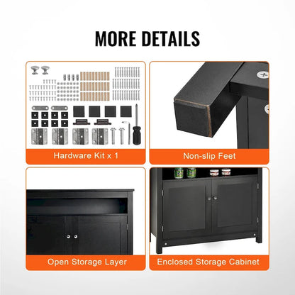 Wood Engineered Wood Cabinet with Storage