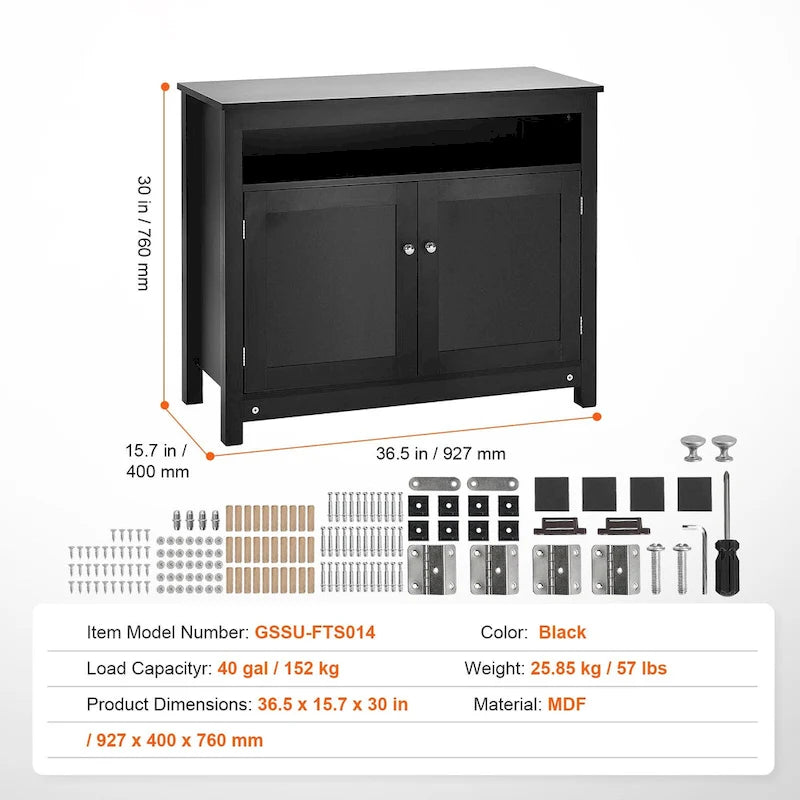 Wood Engineered Wood Cabinet with Storage