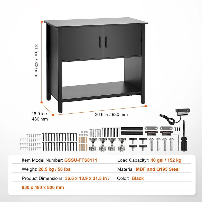 Wood Engineered Wood Cabinet with Storage
