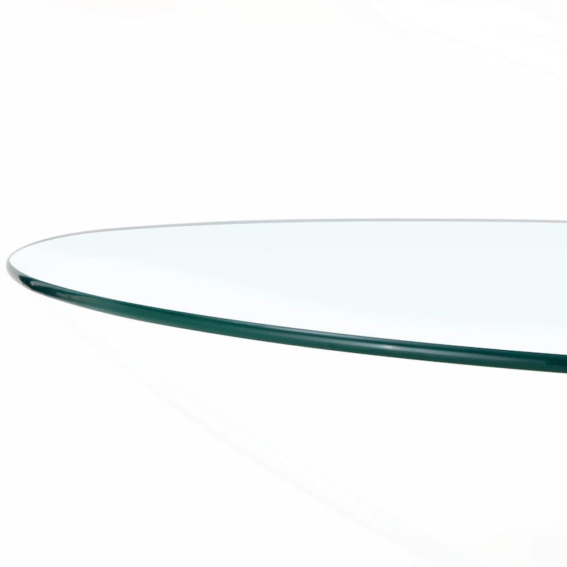 39.7 Inch Modern Metal Glass Table LED
