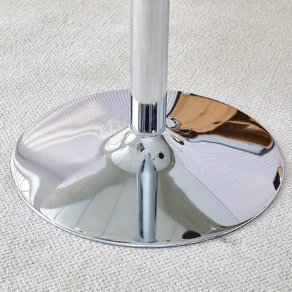 39.7 Inch Modern Metal Glass Table LED