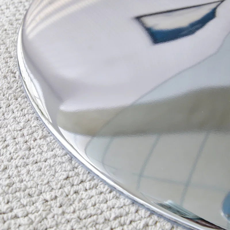 39.7 Inch Modern Metal Glass Table LED