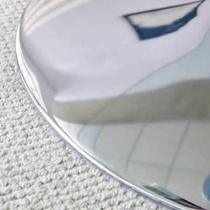 39.7 Inch Modern Metal Glass Table LED