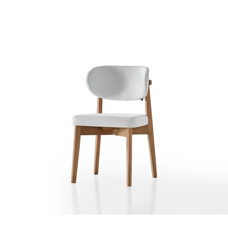 Modern Wood Fabric Table Upholstered