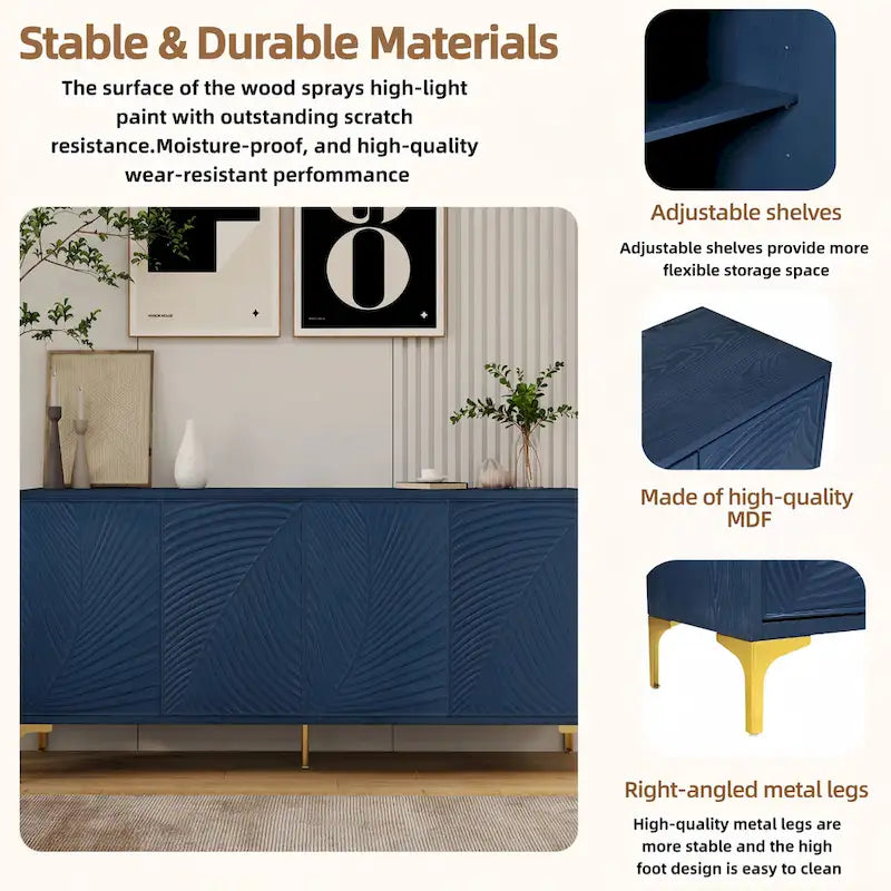 Mid-Century Modern Wood Metal Table Adjustable