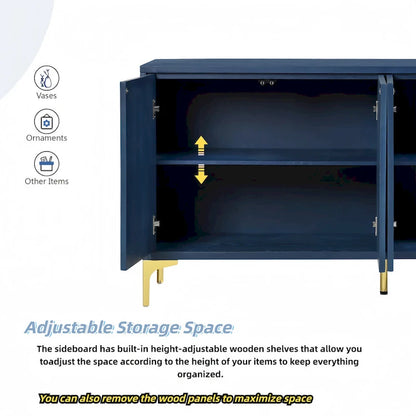 Mid-Century Modern Wood Metal Table Adjustable