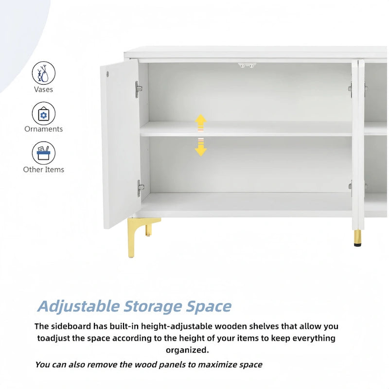 Mid-Century Modern Wood Metal Table Adjustable