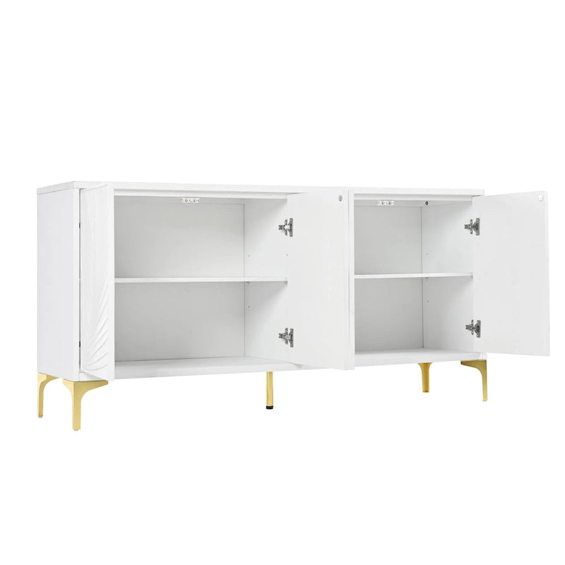 Mid-Century Modern Wood Metal Table Adjustable