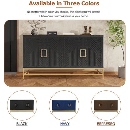 Full Wood Metal Table with Storage