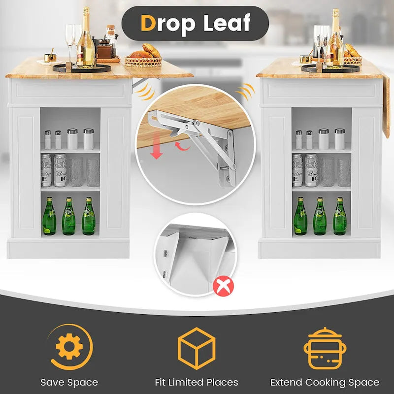 Wood Metal Kitchen Cart