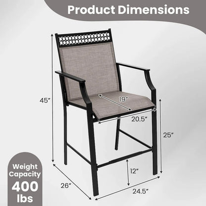 Metal Fabric Chair LED