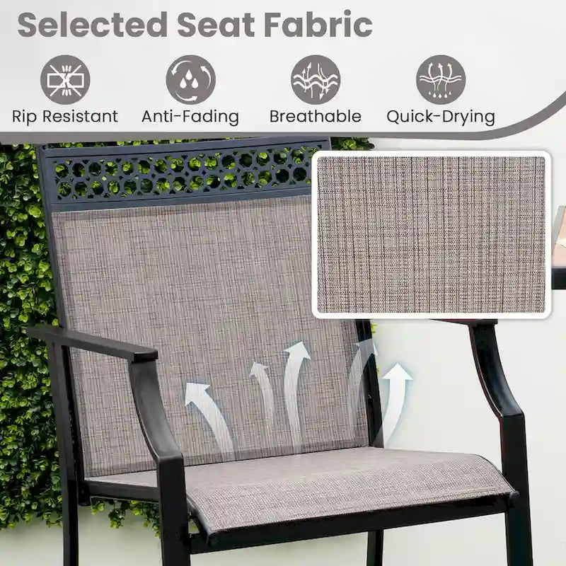 Metal Fabric Chair LED