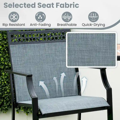 Metal Fabric Chair LED