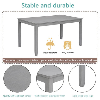 Classic Wood Fabric Table Upholstered