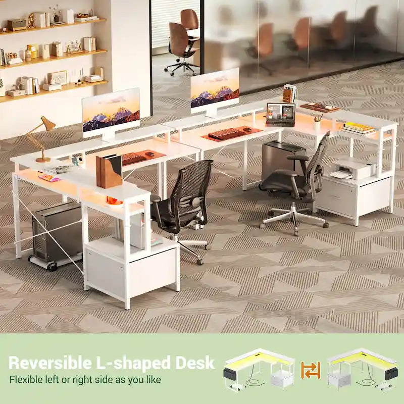 Metal Engineered Wood Table LED