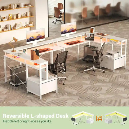 Metal Engineered Wood Table LED