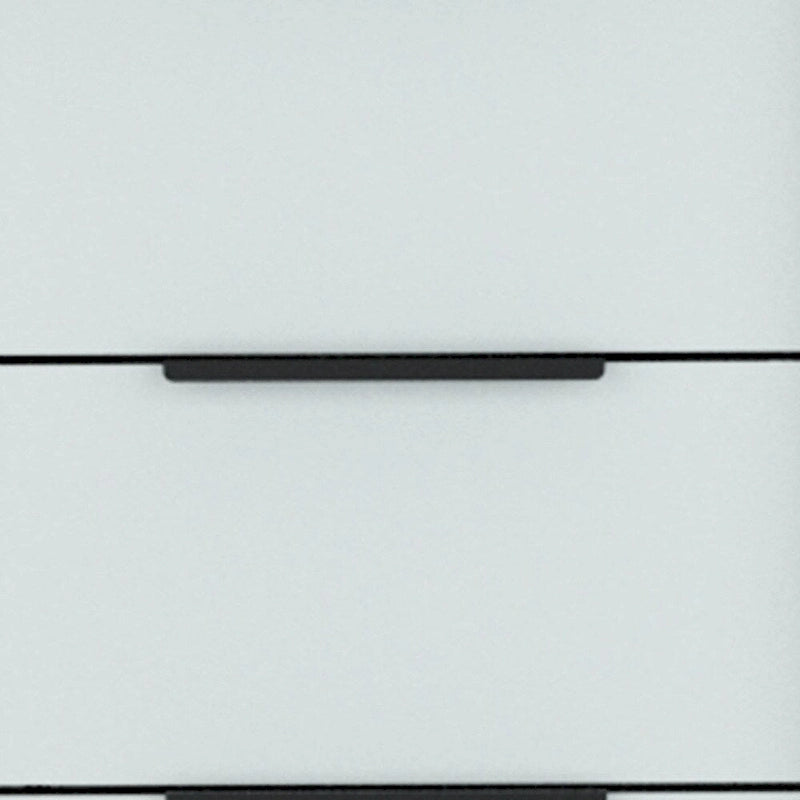 Wood Modern 5 Drawer Dresser Chest with Metal Glides and Handles