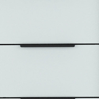 Wood Modern 5 Drawer Dresser Chest with Metal Glides and Handles