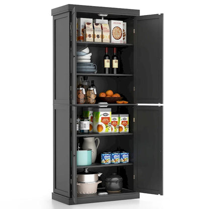 Metal Engineered Wood Pantry Cabinet Adjustable