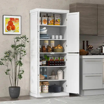 Metal Engineered Wood Pantry Cabinet Adjustable