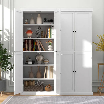 Metal Engineered Wood Pantry Cabinet Adjustable