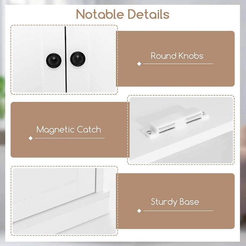 Metal Engineered Wood Pantry Cabinet Adjustable