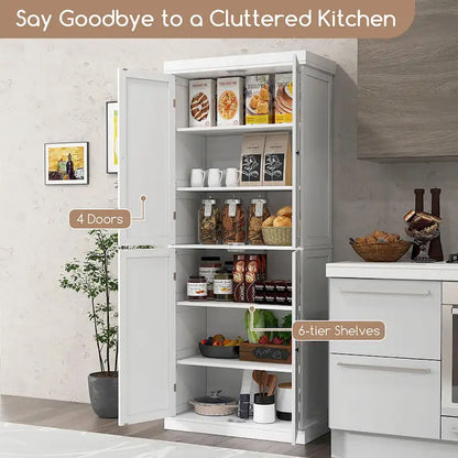 Metal Engineered Wood Pantry Cabinet Adjustable