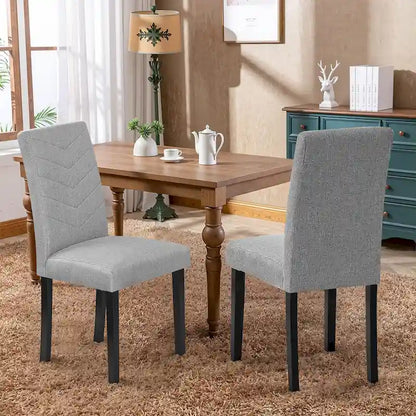 Full Modern Solid Wood Linen Chair Upholstered