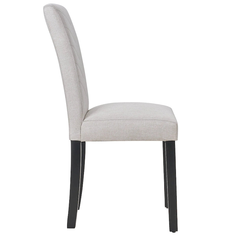 Full Modern Solid Wood Linen Chair Upholstered