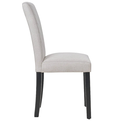 Full Modern Solid Wood Linen Chair Upholstered
