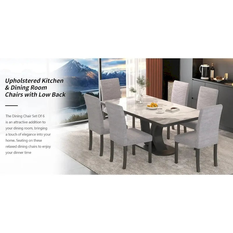 Full Modern Solid Wood Linen Chair Upholstered