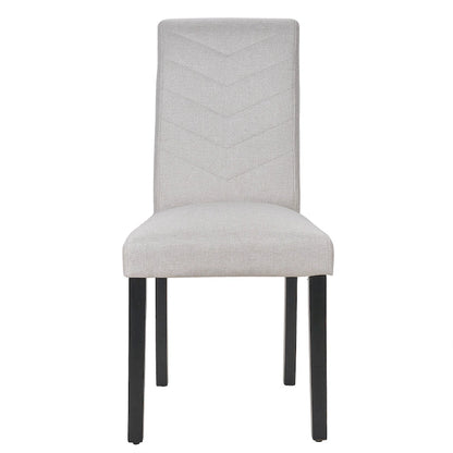 Full Modern Solid Wood Linen Chair Upholstered