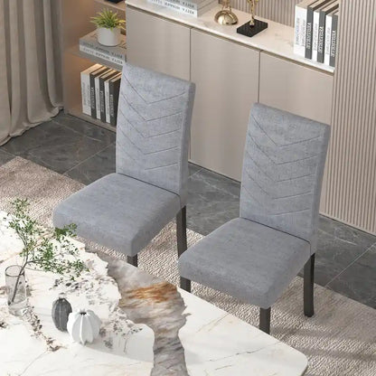 Full Modern Solid Wood Linen Chair Upholstered