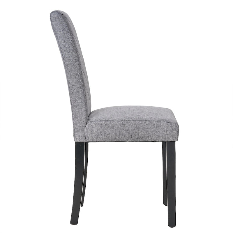 Full Modern Solid Wood Linen Chair Upholstered