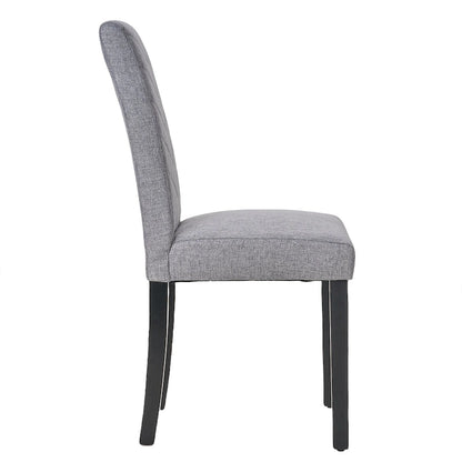 Full Modern Solid Wood Linen Chair Upholstered