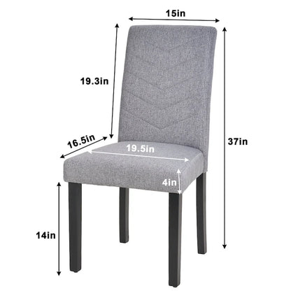 Full Modern Solid Wood Linen Chair Upholstered
