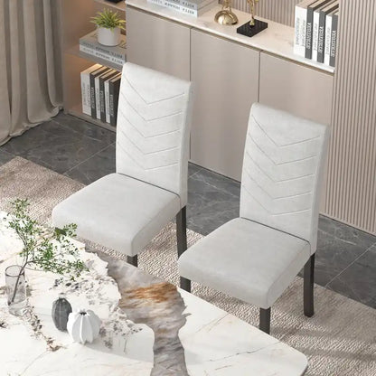 Full Modern Solid Wood Linen Chair Upholstered