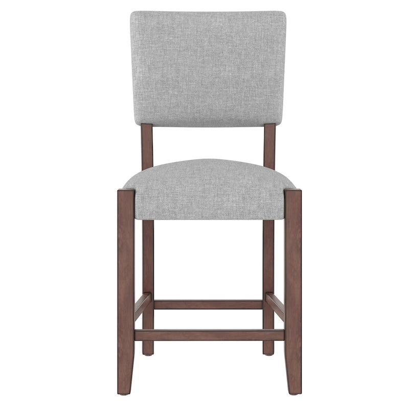40.4 Inch Mid-Century Modern Solid Wood Linen Chair Upholstered