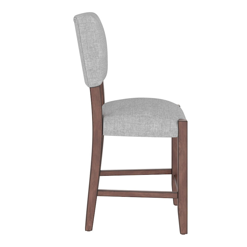 40.4 Inch Mid-Century Modern Solid Wood Linen Chair Upholstered