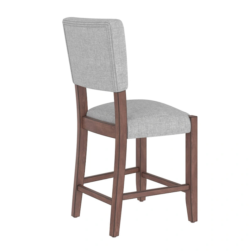 40.4 Inch Mid-Century Modern Solid Wood Linen Chair Upholstered