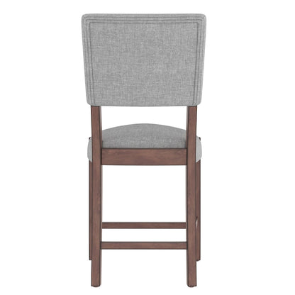 40.4 Inch Mid-Century Modern Solid Wood Linen Chair Upholstered