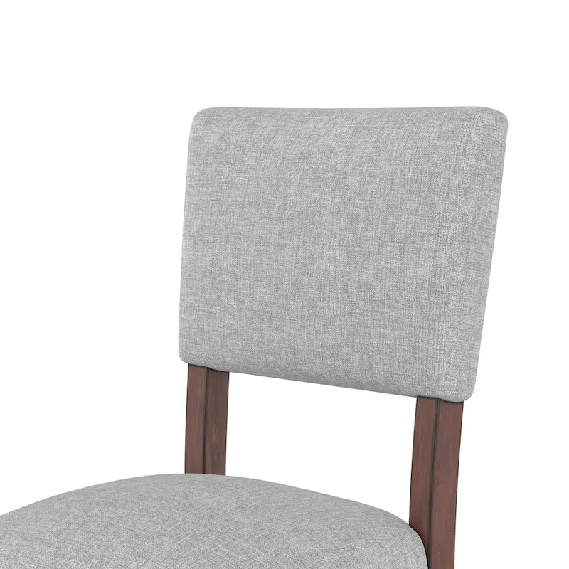 40.4 Inch Mid-Century Modern Solid Wood Linen Chair Upholstered