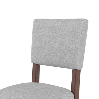 40.4 Inch Mid-Century Modern Solid Wood Linen Chair Upholstered