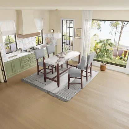 40.4 Inch Mid-Century Modern Solid Wood Linen Chair Upholstered