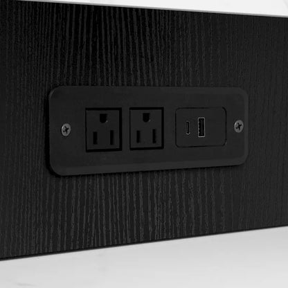 Full 5 Inch Modern Metal Marble Table with Storage