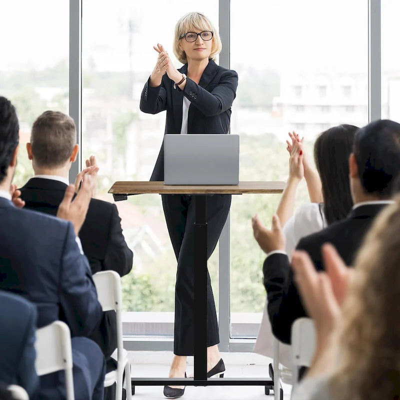 Metal Engineered Wood Table Adjustable